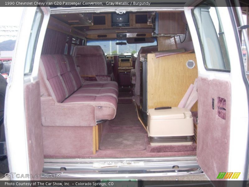 Gray Metallic / Burgundy 1990 Chevrolet Chevy Van G20 Passenger Conversion