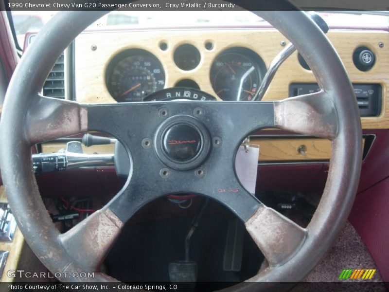 Gray Metallic / Burgundy 1990 Chevrolet Chevy Van G20 Passenger Conversion