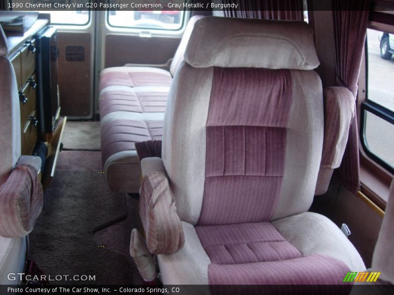 Gray Metallic / Burgundy 1990 Chevrolet Chevy Van G20 Passenger Conversion