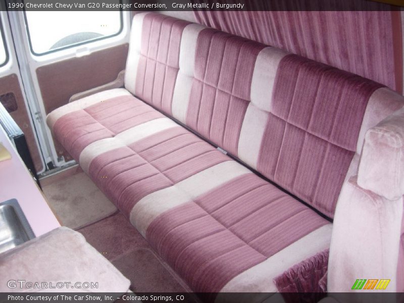 Gray Metallic / Burgundy 1990 Chevrolet Chevy Van G20 Passenger Conversion