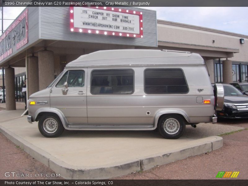 Gray Metallic / Burgundy 1990 Chevrolet Chevy Van G20 Passenger Conversion