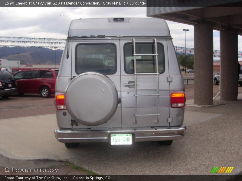 Gray Metallic / Burgundy 1990 Chevrolet Chevy Van G20 Passenger Conversion