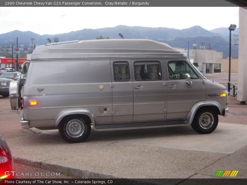 Gray Metallic / Burgundy 1990 Chevrolet Chevy Van G20 Passenger Conversion