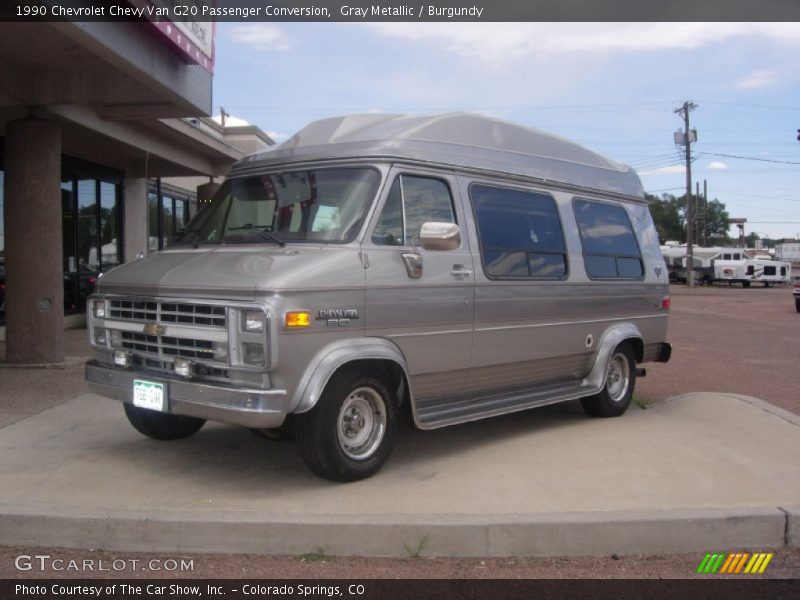 Gray Metallic / Burgundy 1990 Chevrolet Chevy Van G20 Passenger Conversion