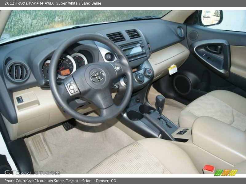 Super White / Sand Beige 2012 Toyota RAV4 I4 4WD