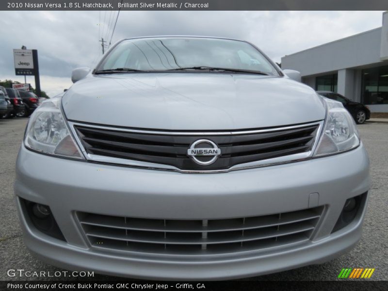 Brilliant Silver Metallic / Charcoal 2010 Nissan Versa 1.8 SL Hatchback