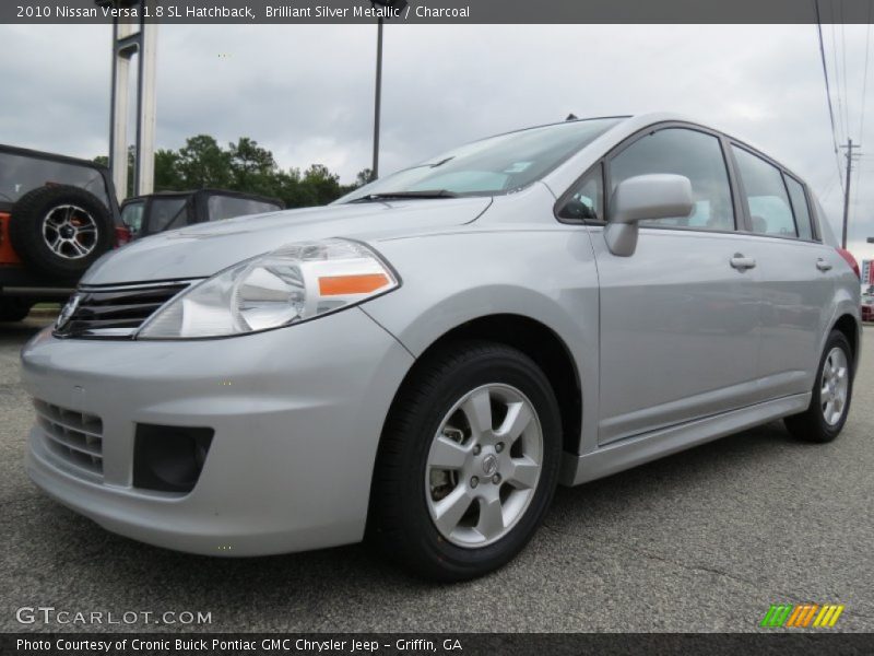 Brilliant Silver Metallic / Charcoal 2010 Nissan Versa 1.8 SL Hatchback