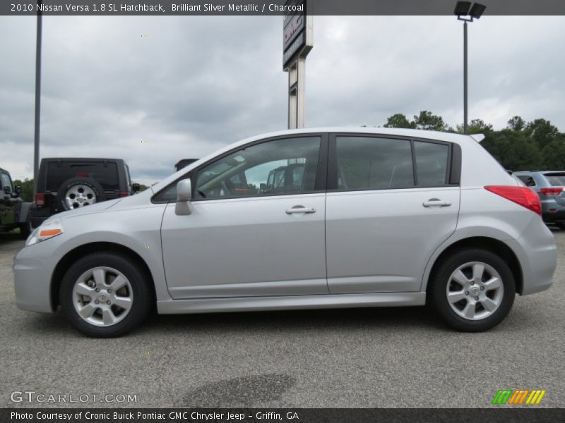 Brilliant Silver Metallic / Charcoal 2010 Nissan Versa 1.8 SL Hatchback