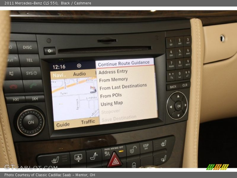 Navigation of 2011 CLS 550