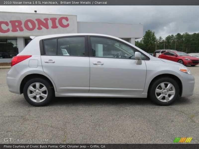 Brilliant Silver Metallic / Charcoal 2010 Nissan Versa 1.8 SL Hatchback