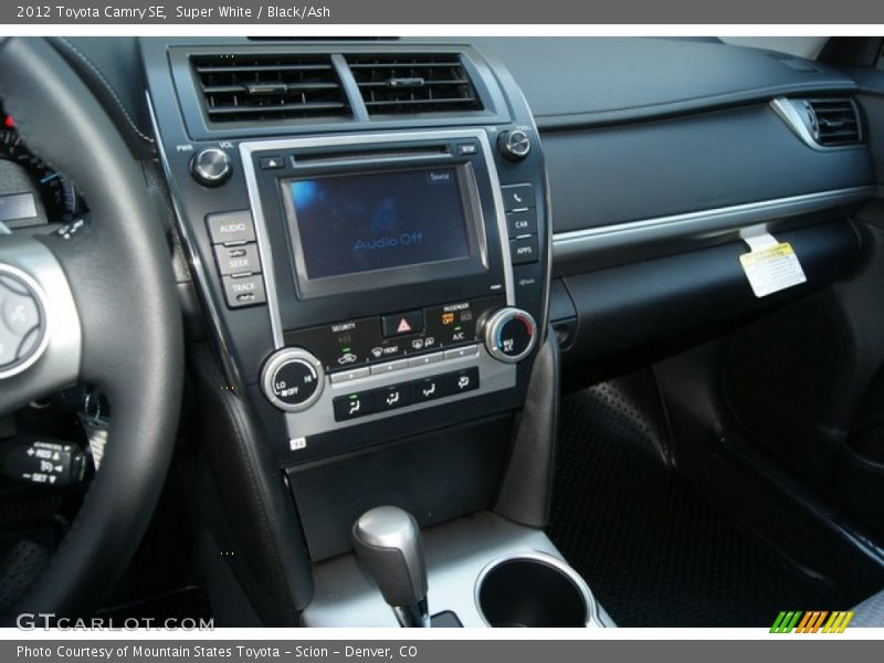 Super White / Black/Ash 2012 Toyota Camry SE