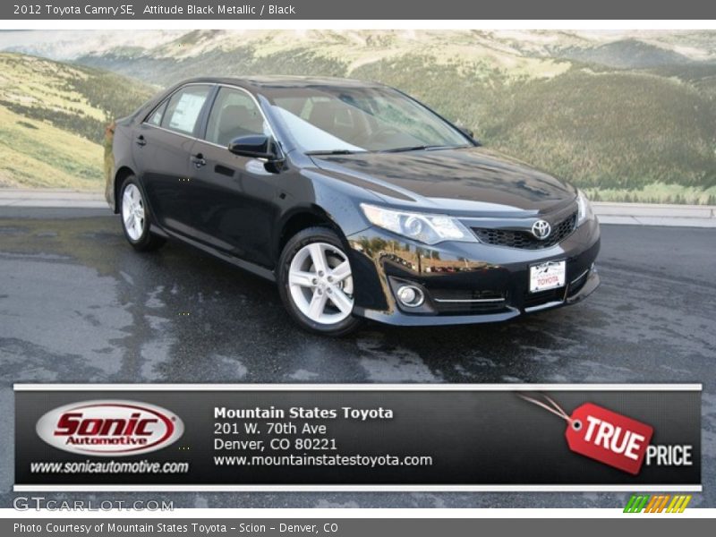 Attitude Black Metallic / Black 2012 Toyota Camry SE