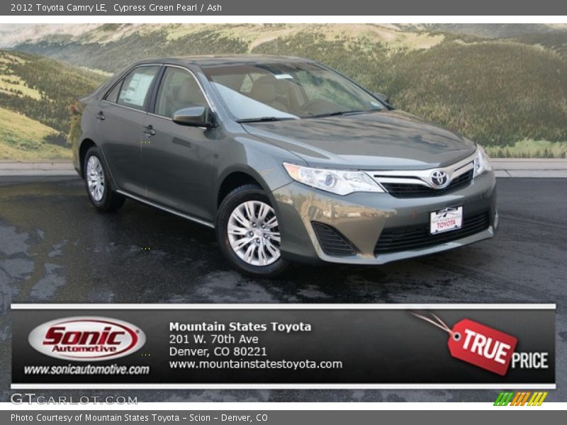 Cypress Green Pearl / Ash 2012 Toyota Camry LE