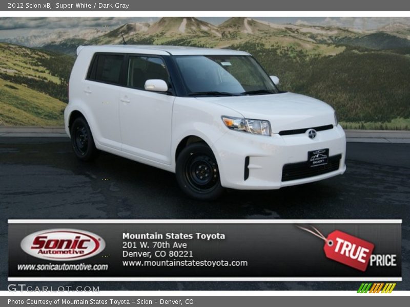 Super White / Dark Gray 2012 Scion xB