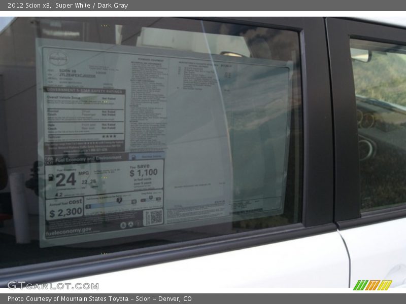 Super White / Dark Gray 2012 Scion xB