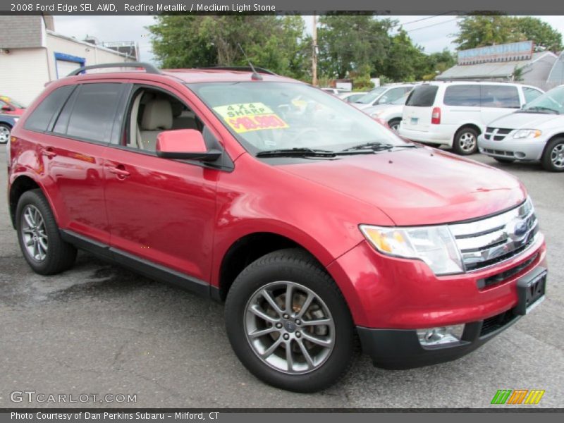 Redfire Metallic / Medium Light Stone 2008 Ford Edge SEL AWD