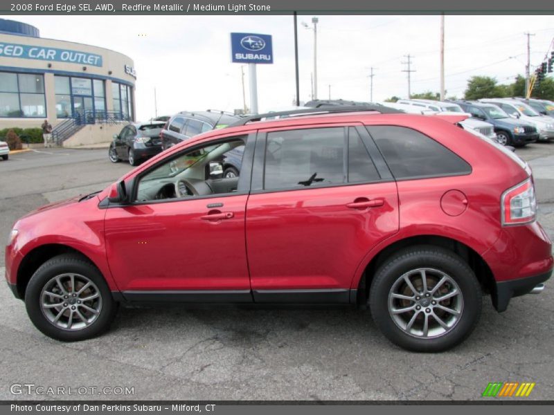 Redfire Metallic / Medium Light Stone 2008 Ford Edge SEL AWD