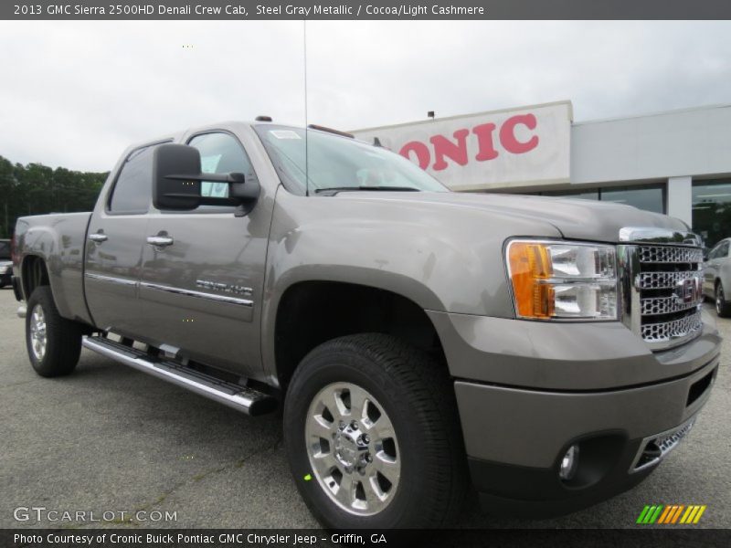 Steel Gray Metallic / Cocoa/Light Cashmere 2013 GMC Sierra 2500HD Denali Crew Cab