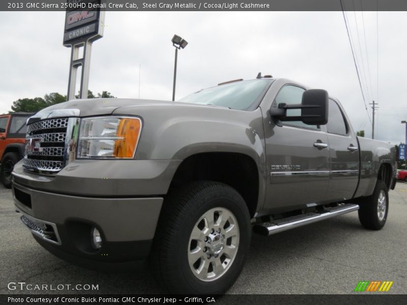 Steel Gray Metallic / Cocoa/Light Cashmere 2013 GMC Sierra 2500HD Denali Crew Cab