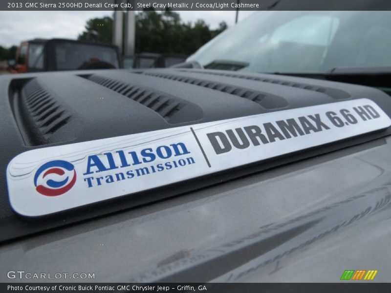Steel Gray Metallic / Cocoa/Light Cashmere 2013 GMC Sierra 2500HD Denali Crew Cab