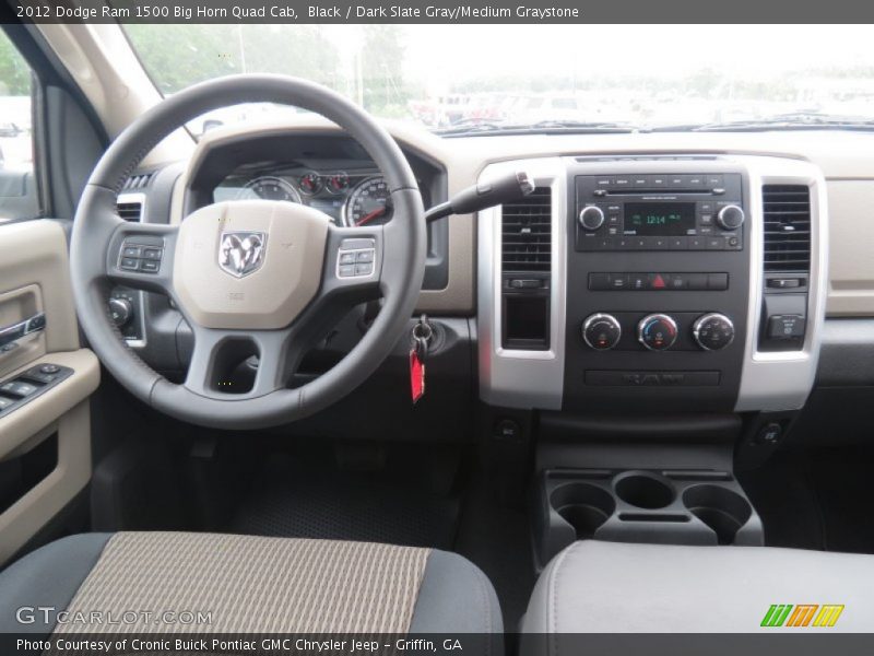 Black / Dark Slate Gray/Medium Graystone 2012 Dodge Ram 1500 Big Horn Quad Cab