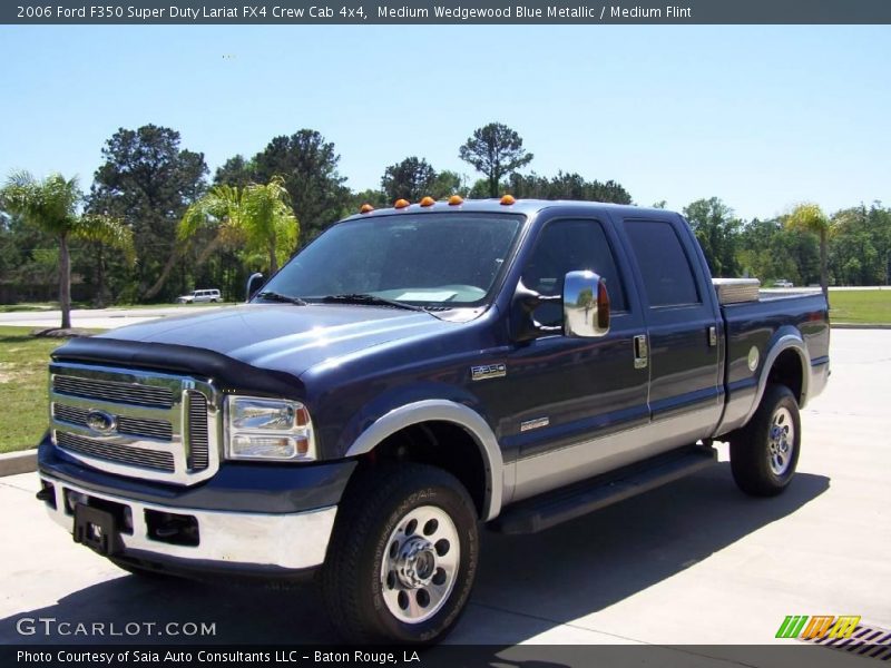 Medium Wedgewood Blue Metallic / Medium Flint 2006 Ford F350 Super Duty Lariat FX4 Crew Cab 4x4