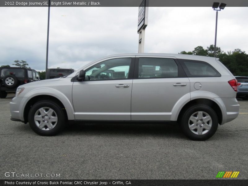 Bright Silver Metallic / Black 2012 Dodge Journey SE