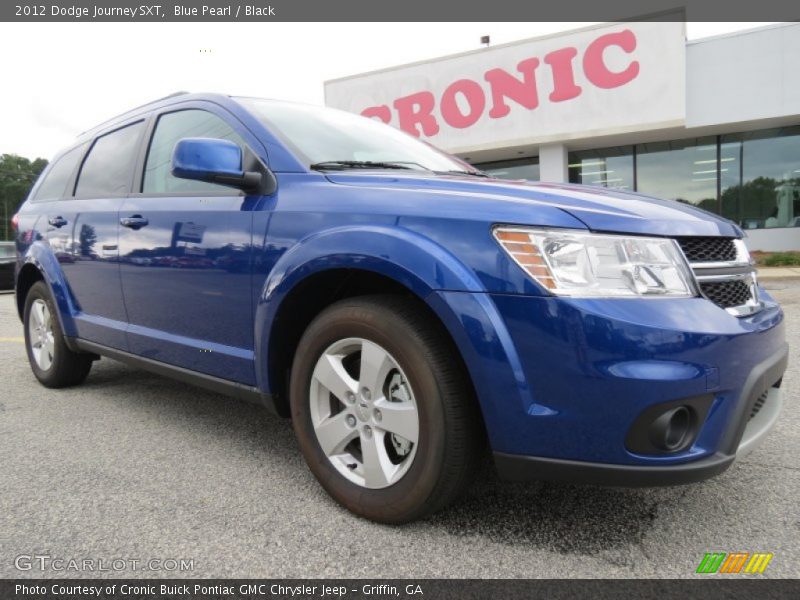 Blue Pearl / Black 2012 Dodge Journey SXT