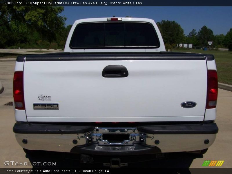 Oxford White / Tan 2006 Ford F350 Super Duty Lariat FX4 Crew Cab 4x4 Dually