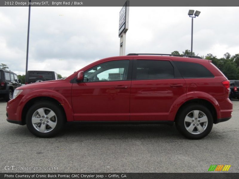 Bright Red / Black 2012 Dodge Journey SXT