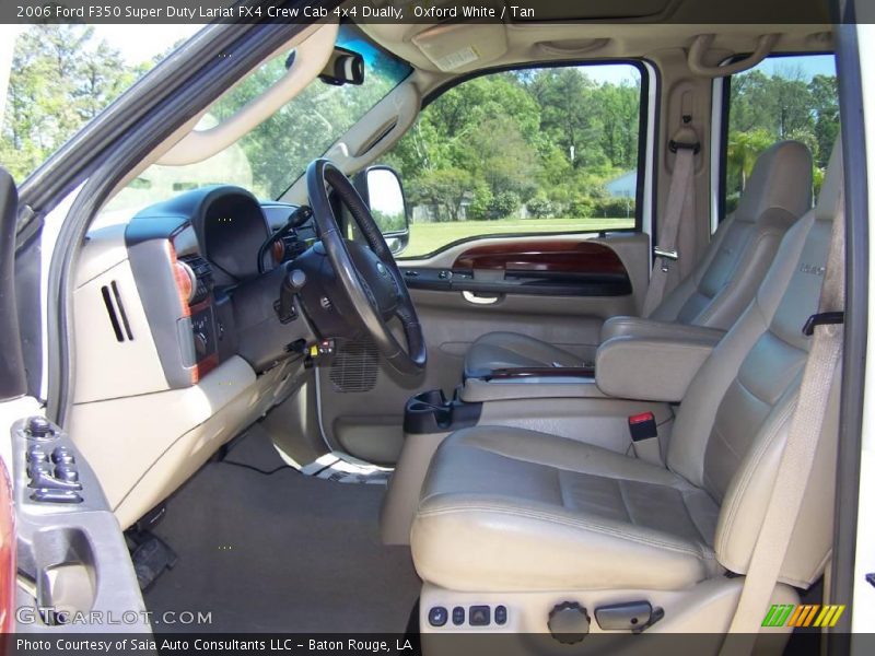 Oxford White / Tan 2006 Ford F350 Super Duty Lariat FX4 Crew Cab 4x4 Dually