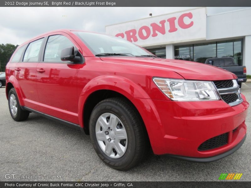 Bright Red / Black/Light Frost Beige 2012 Dodge Journey SE