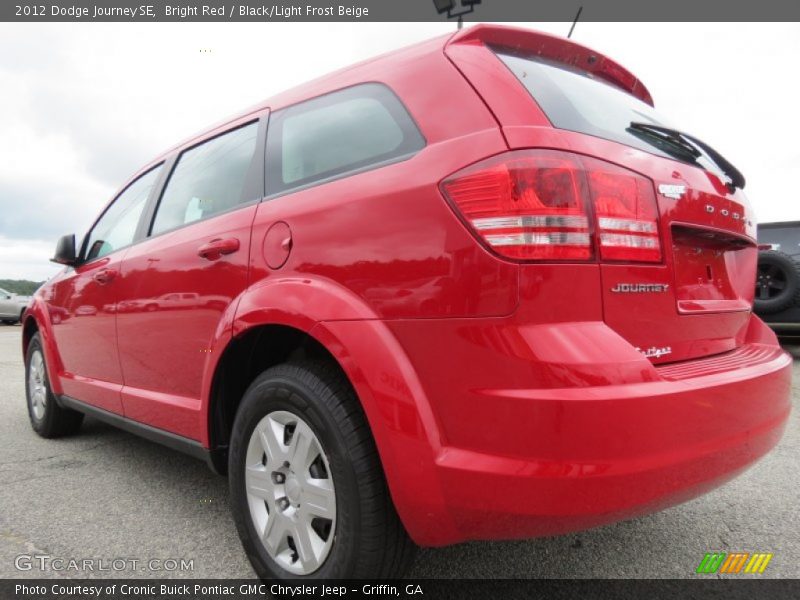 Bright Red / Black/Light Frost Beige 2012 Dodge Journey SE