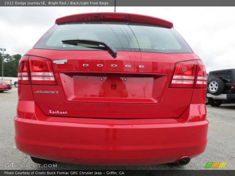 Bright Red / Black/Light Frost Beige 2012 Dodge Journey SE