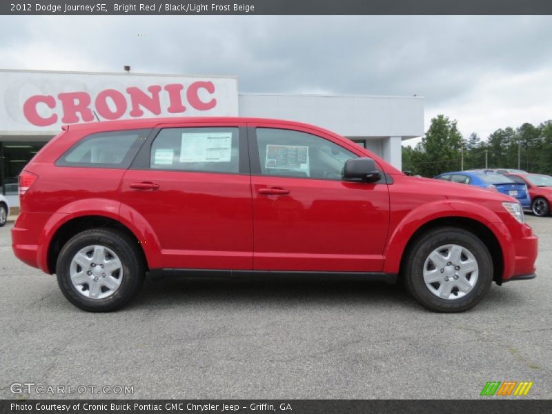 Bright Red / Black/Light Frost Beige 2012 Dodge Journey SE