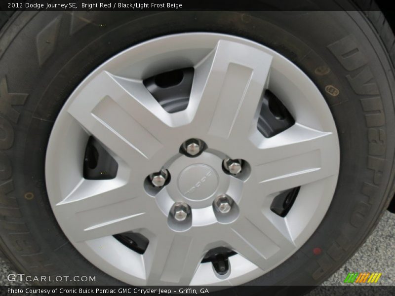 Bright Red / Black/Light Frost Beige 2012 Dodge Journey SE