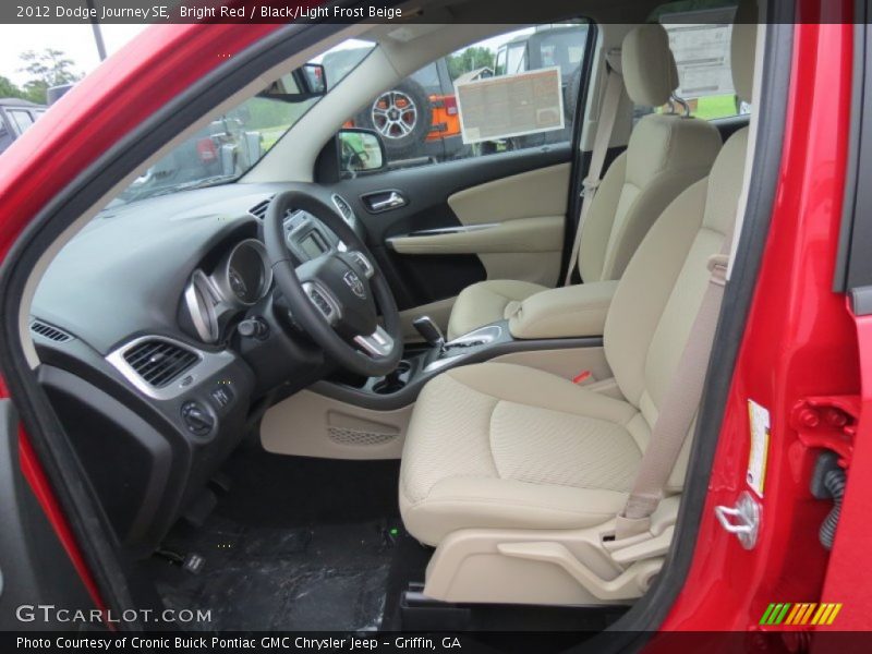 Bright Red / Black/Light Frost Beige 2012 Dodge Journey SE