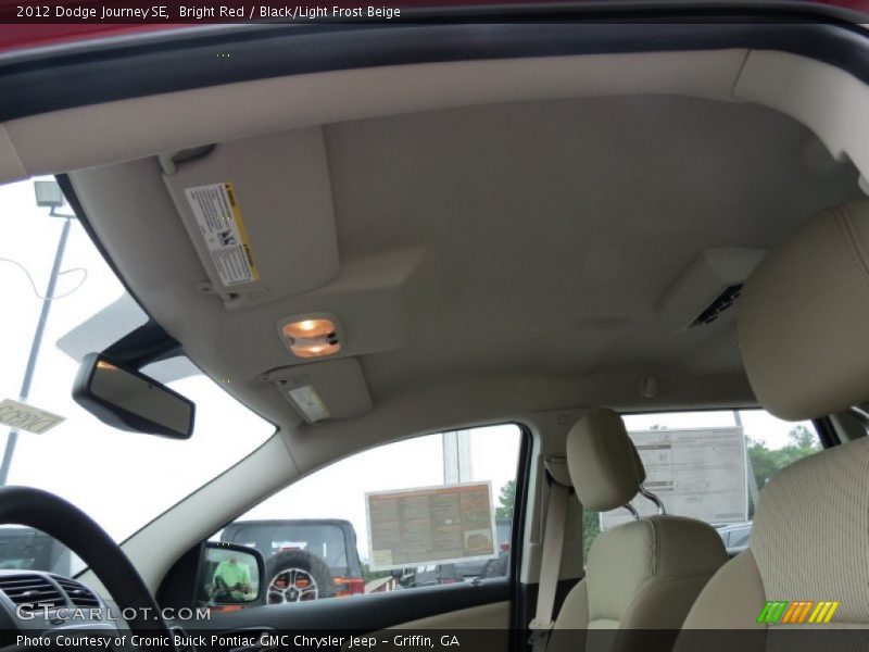 Bright Red / Black/Light Frost Beige 2012 Dodge Journey SE