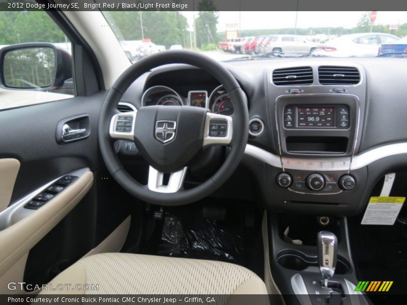 Bright Red / Black/Light Frost Beige 2012 Dodge Journey SE