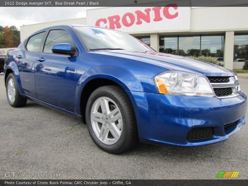 Blue Streak Pearl / Black 2012 Dodge Avenger SXT