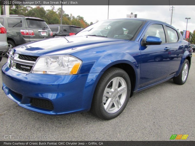 Blue Streak Pearl / Black 2012 Dodge Avenger SXT