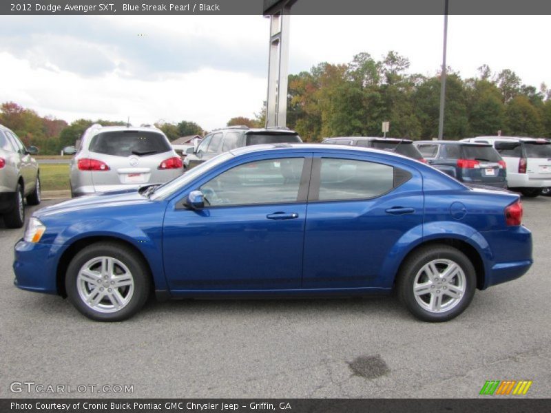 Blue Streak Pearl / Black 2012 Dodge Avenger SXT