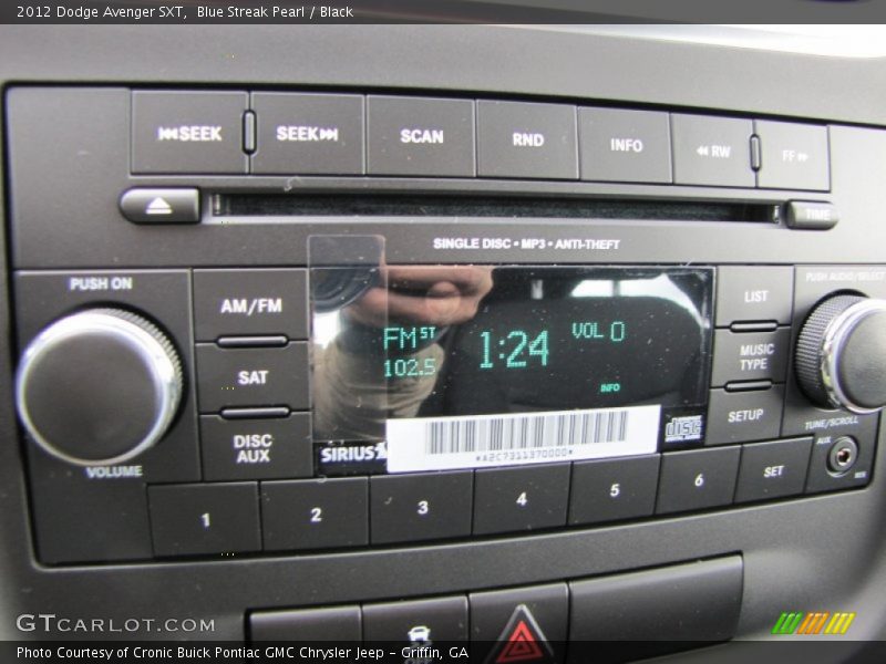 Blue Streak Pearl / Black 2012 Dodge Avenger SXT