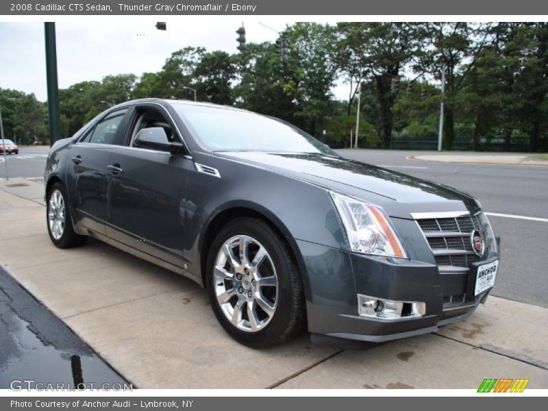 Thunder Gray Chromaflair / Ebony 2008 Cadillac CTS Sedan