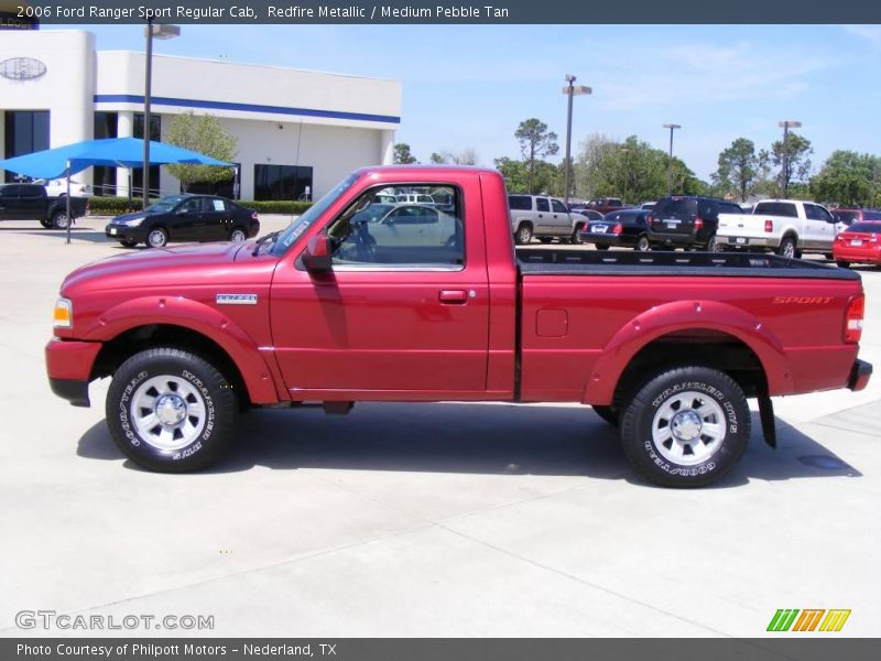 Redfire Metallic / Medium Pebble Tan 2006 Ford Ranger Sport Regular Cab