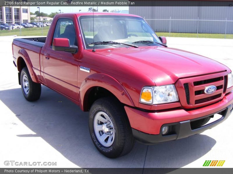 Redfire Metallic / Medium Pebble Tan 2006 Ford Ranger Sport Regular Cab