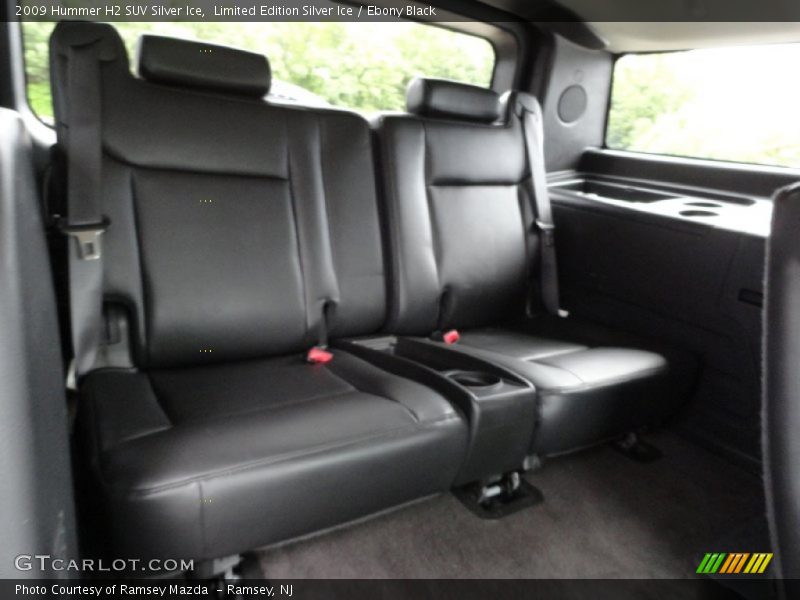 Rear Seat of 2009 H2 SUV Silver Ice