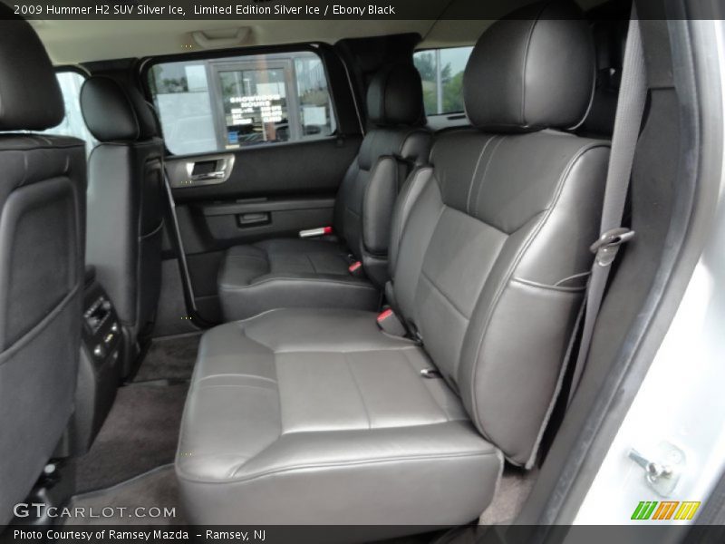 Rear Seat of 2009 H2 SUV Silver Ice