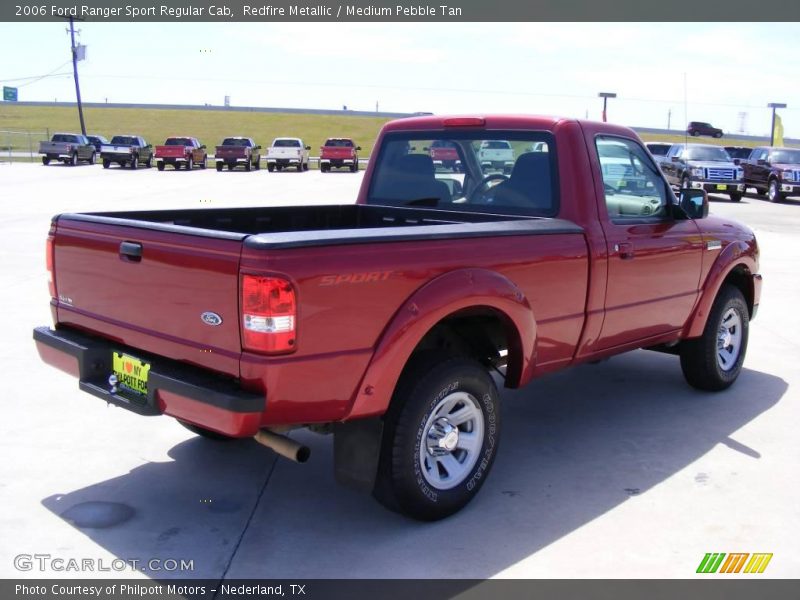 Redfire Metallic / Medium Pebble Tan 2006 Ford Ranger Sport Regular Cab
