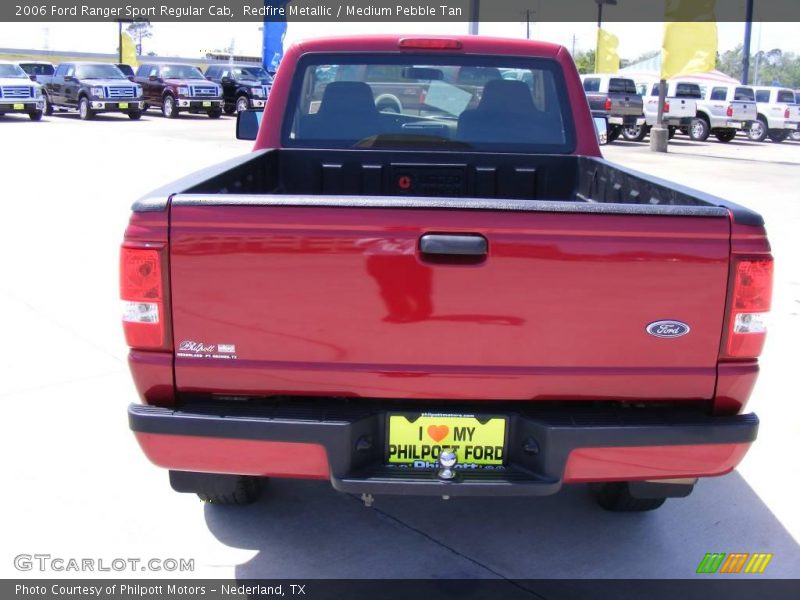 Redfire Metallic / Medium Pebble Tan 2006 Ford Ranger Sport Regular Cab
